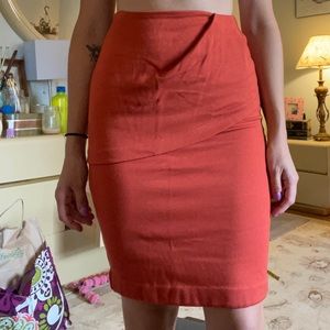 Cabi rust orange stretch skirt